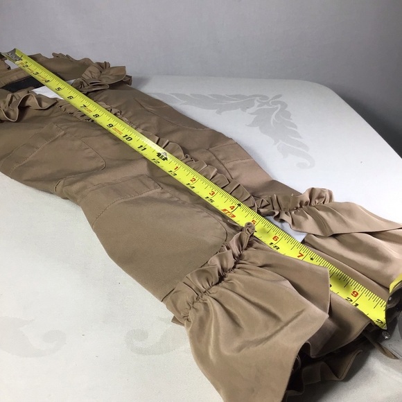 Ruffled Tan Women's Jacket - Picture 5 of 7